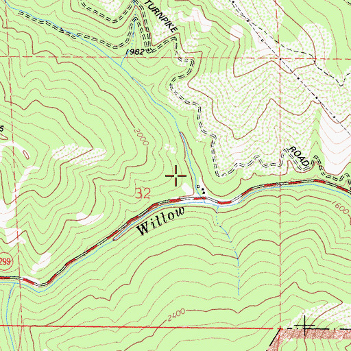 Topographic Map of Sawpit Gulch, CA
