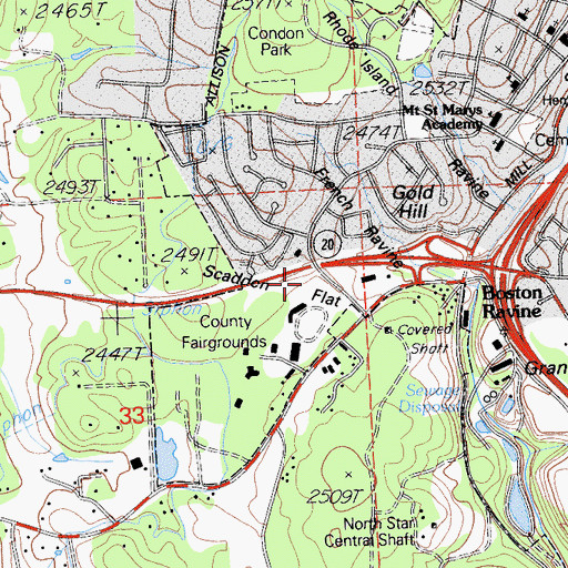 Topographic Map of Scadden Flat, CA