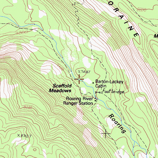 Topographic Map of Scaffold Meadows, CA