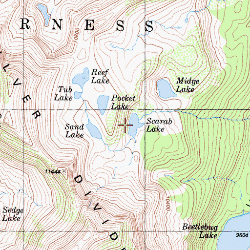 Topographic Map of Scarab Lake, CA