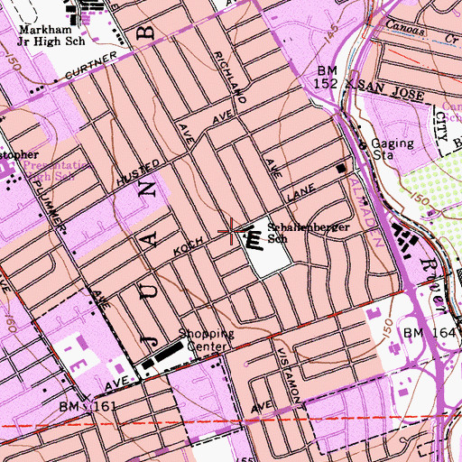 Topographic Map of Schallenberger Elementary School, CA