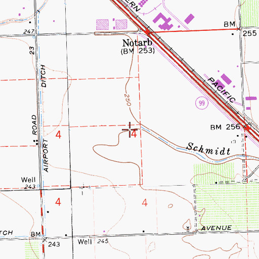 Topographic Map of Schmidt Creek, CA