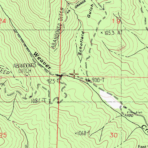 Topographic Map of Schofield Gulch, CA