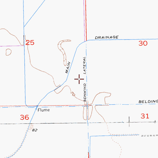 Topographic Map of Schwind Lateral, CA