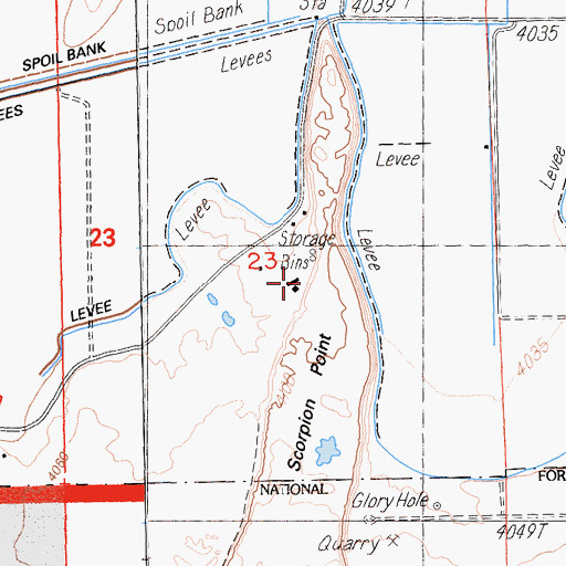 Topographic Map of Scorpion Point, CA