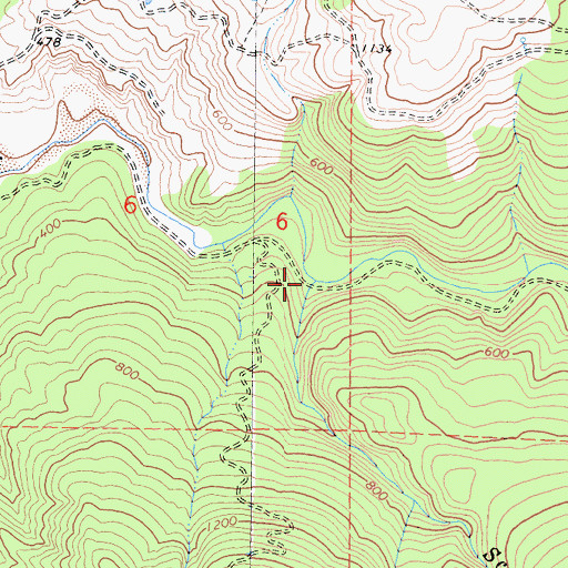 Topographic Map of Scott Creek, CA