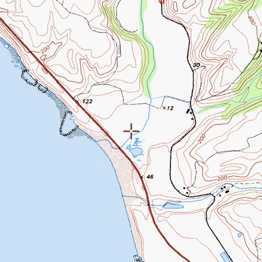 Topographic Map of Scott Creek, CA