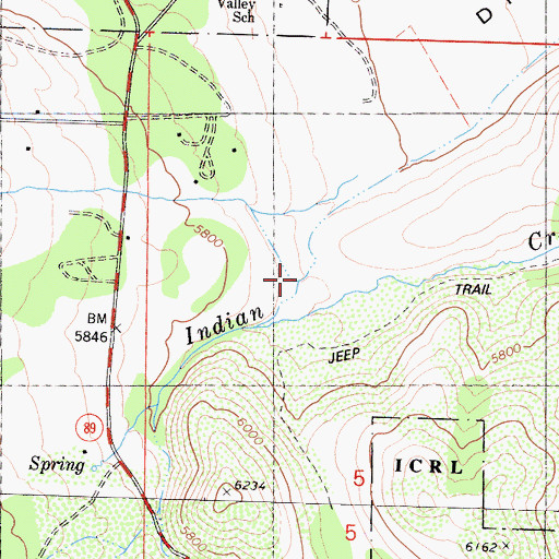 Topographic Map of Scott Creek, CA