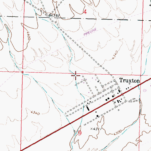Topographic Map of Valentine Elementary School, AZ