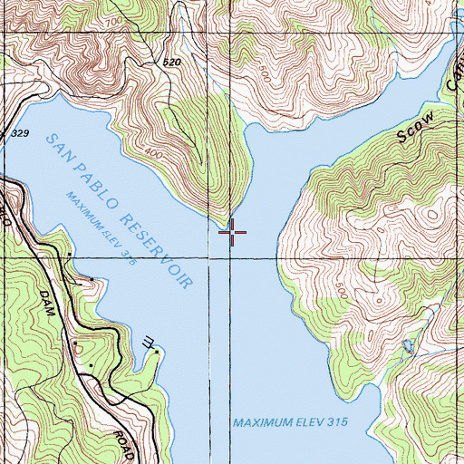 Topographic Map of Scow Canyon, CA