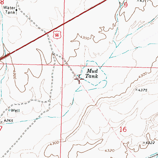 Topographic Map of W F Cattle Company Dam, AZ