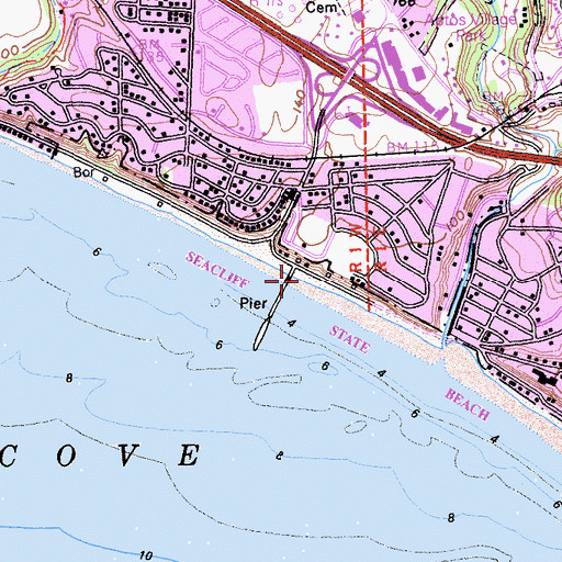 Topographic Map of Seacliff State Beach, CA