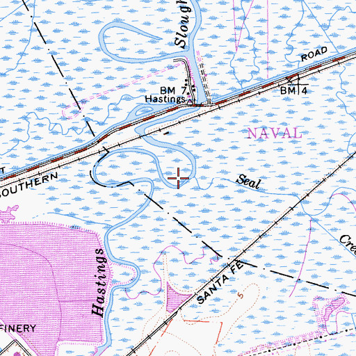 Topographic Map of Seal Creek, CA