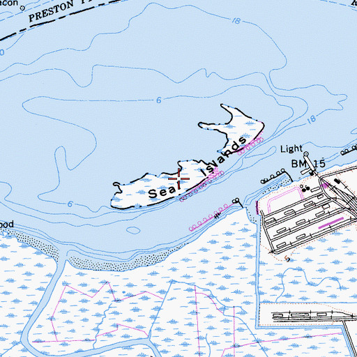Topographic Map of Seal Islands, CA