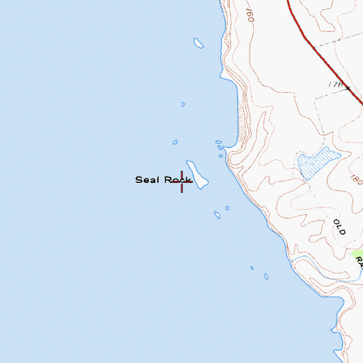 Topographic Map of Seal Rock, CA
