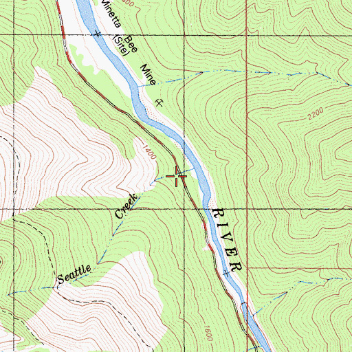 Topographic Map of Seattle Creek, CA