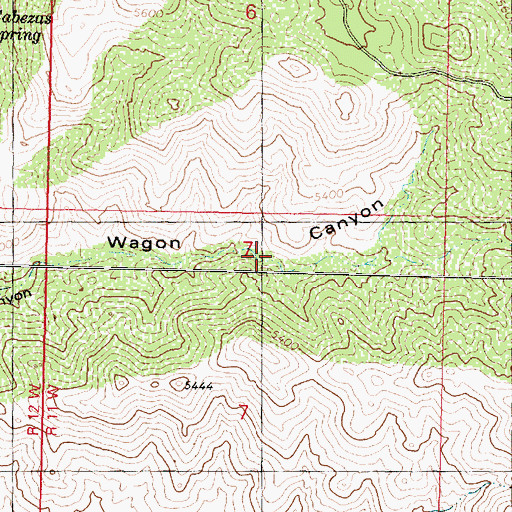Topographic Map of Wagon Canyon Spring, AZ