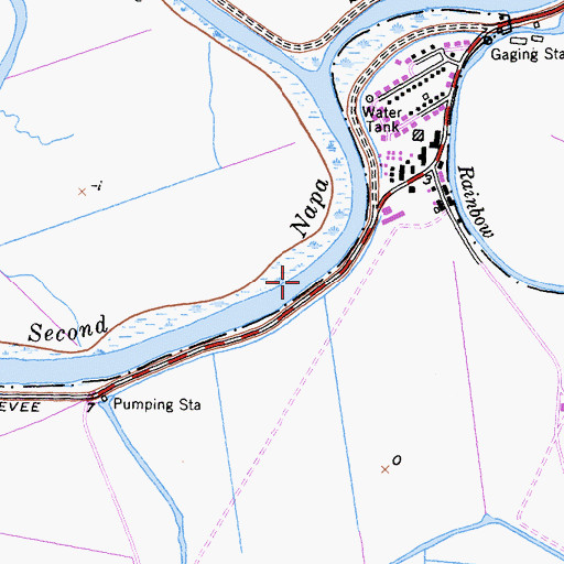 Topographic Map of Second Napa Slough, CA