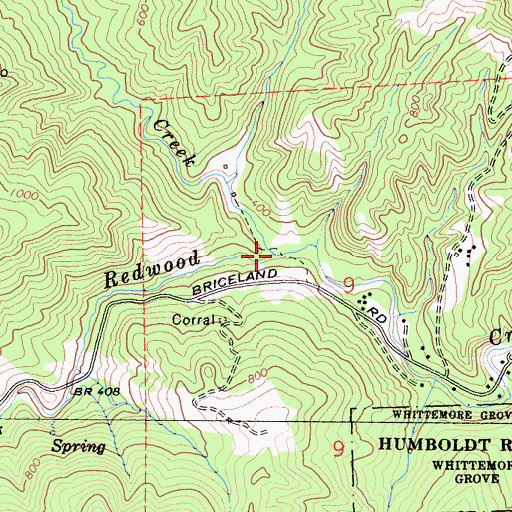 Topographic Map of Seely Creek, CA