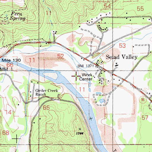 Topographic Map of Seiad Creek, CA