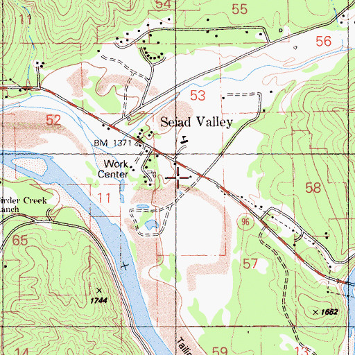 Topographic Map of Seiad Valley, CA