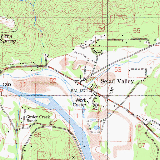 Topographic Map of Seiad Valley, CA