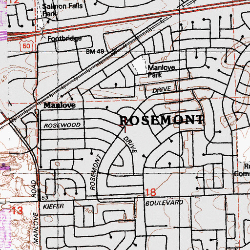 Topographic Map of Sequoia Elementary School, CA