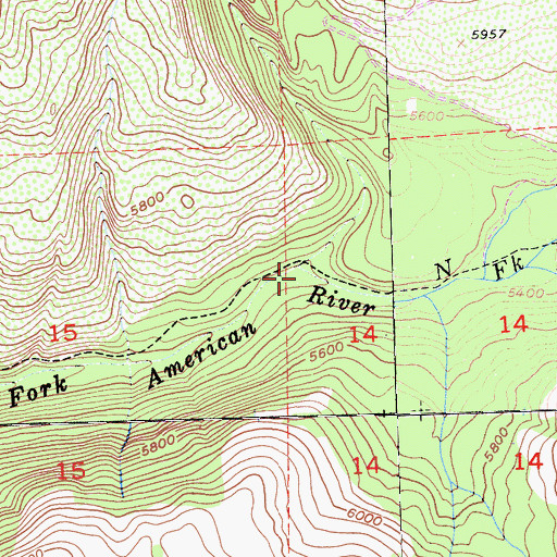 Topographic Map of Serena Creek, CA
