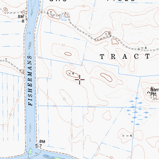 Topographic Map of Serpents Slough, CA