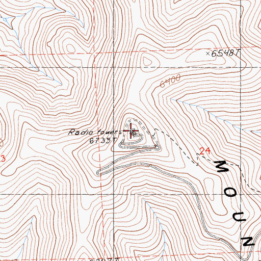 Topographic Map of Shaffer Mountain, CA