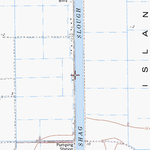 Topographic Map of Shag Slough, CA