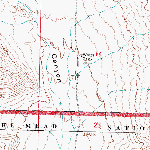 Topographic Map of Webbs Ranch Landing Strip (historical), AZ