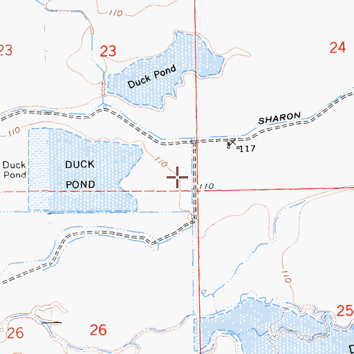 Topographic Map of Sharon Lateral, CA
