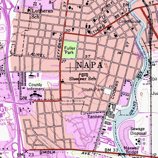 Topographic Map of Shearer Elementary School, CA