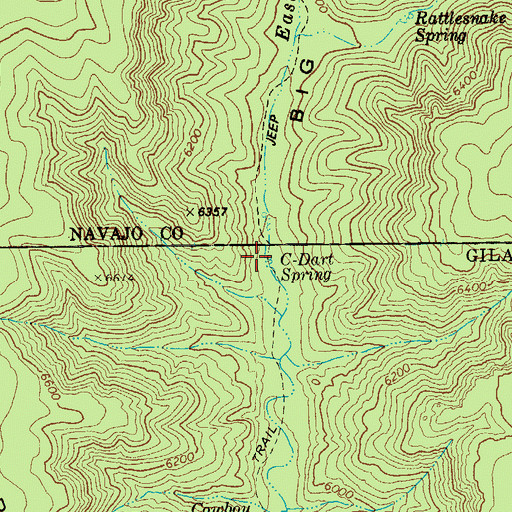 Topographic Map of C-Dart Spring, AZ