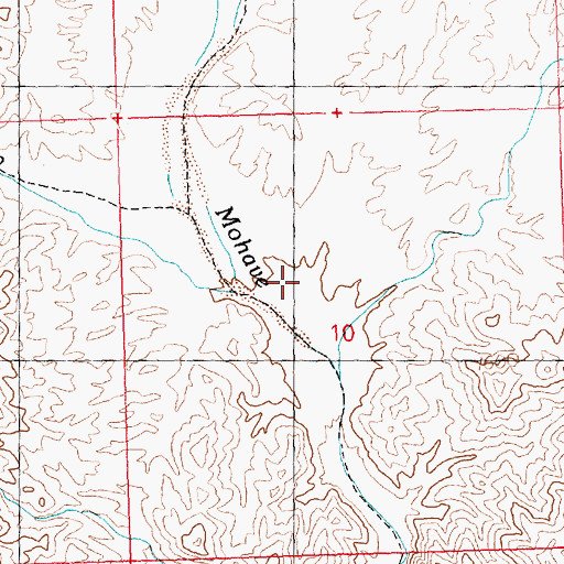 Topographic Map of West Mohave Wash, AZ