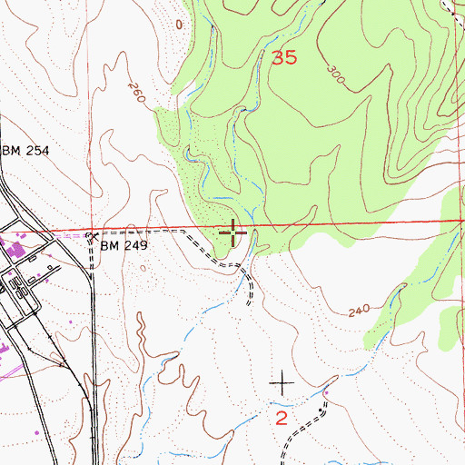 Topographic Map of Sheep Hollow, CA