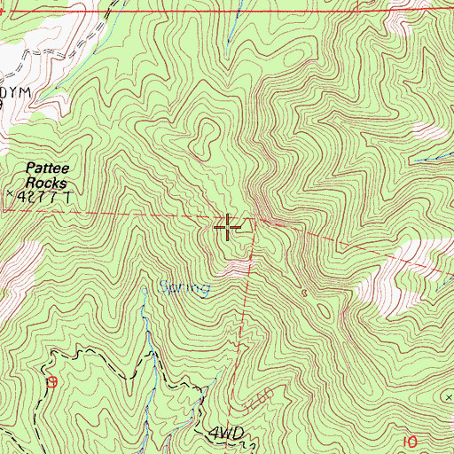 Topographic Map of Sheep Ridge, CA