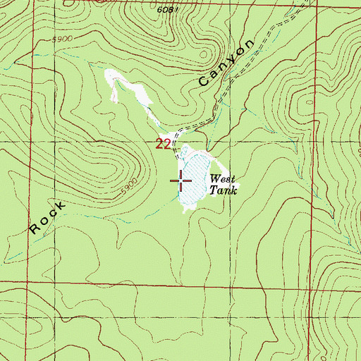 Topographic Map of West Tank, AZ