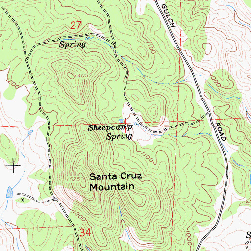 Topographic Map of Sheepcamp Spring, CA
