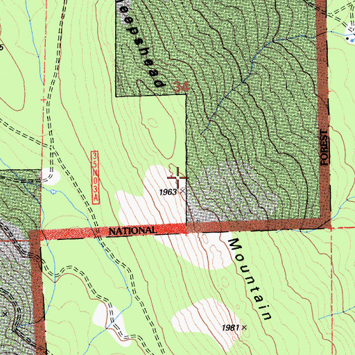 Topographic Map of Sheephead Mountain, CA