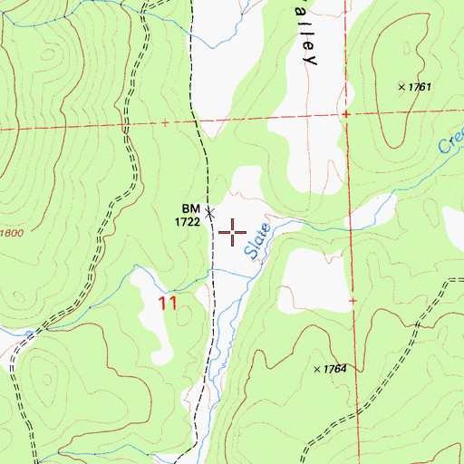 Topographic Map of Sheepshead Valley, CA