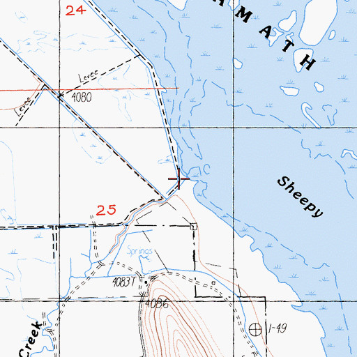 Topographic Map of Sheepy Creek, CA
