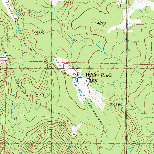 Topographic Map of White Rock Tank, AZ