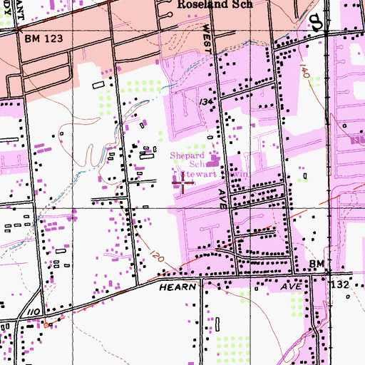Topographic Map of Sheppard Elementary School, CA