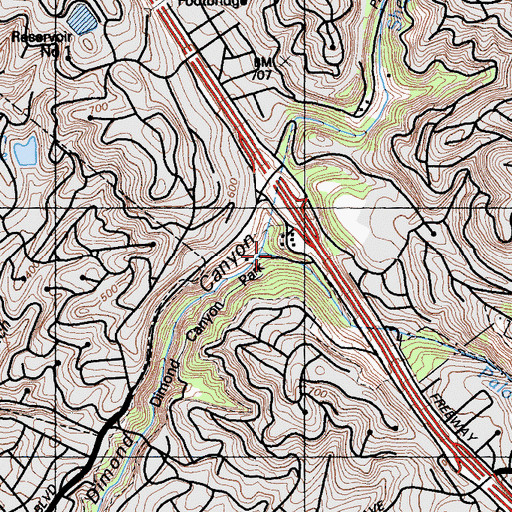 Topographic Map of Shephard Creek, CA