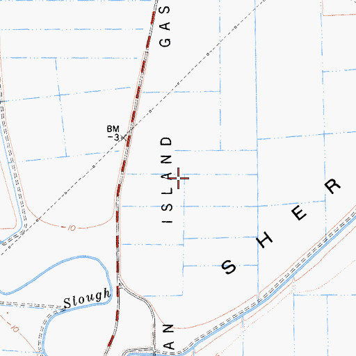 Topographic Map of Sherman Island, CA