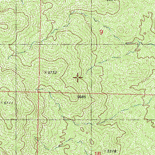 Topographic Map of Williams Spring, AZ