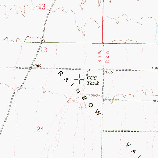 Topographic Map of CCC tank, AZ