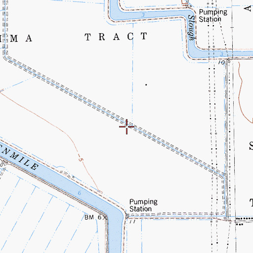 Topographic Map of Shima Tract, CA